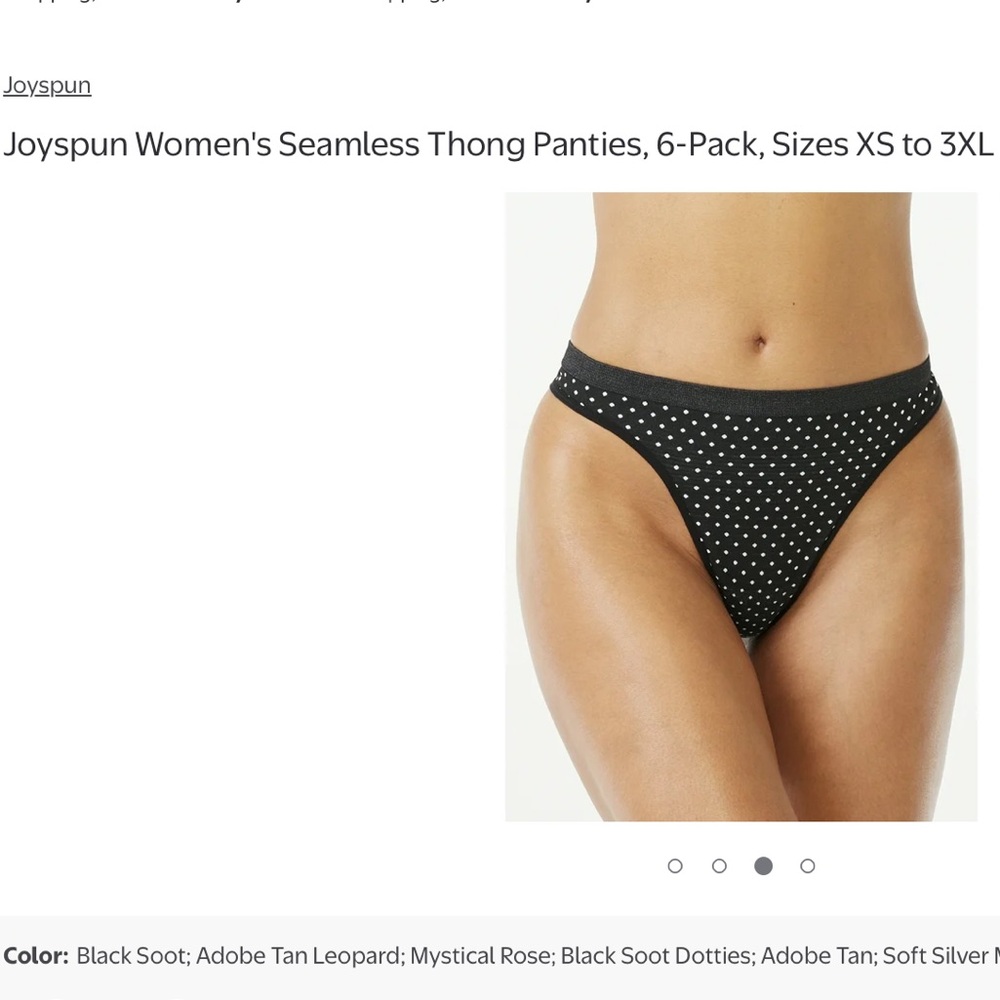 NEW 6-pack Joyspun Women’s XXXL Assorted Multi Seamless Thong Panties Set NIB - Picture 6 of 12